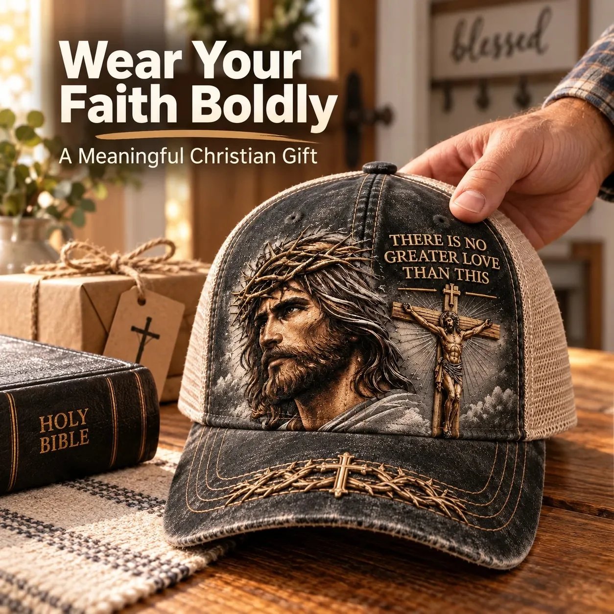Jesus Crown of Thorns Christian Cap