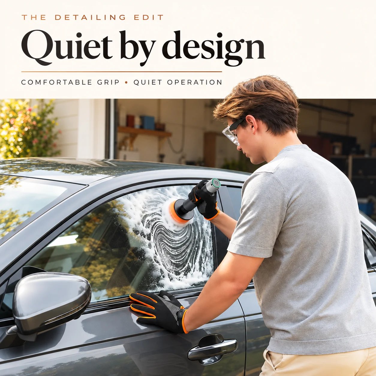 3-in-1 Cordless Car Polisher – 12,000 RPM Rechargeable Tool
