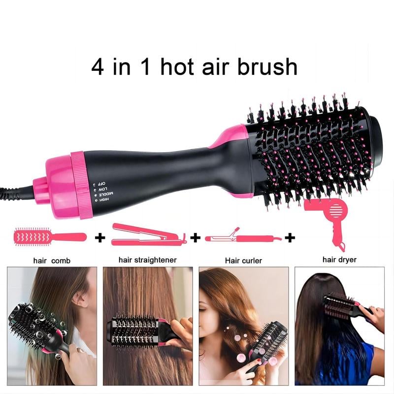4 in 1 Hair Dryer Straightener, Multi-use Hair Dryer Brush with Aluminum Tube Comb Head, Lightweight Design Hot Air Comb for Home & Salon Use, Electric Curler, Curly Iron 4 in 1 Hair Dryer Straightener, Multi-use Hair Dryer Brush with Aluminum Tube Comb Head, Lightweight Design Hot Air Comb for Home & Salon Use, Electric Curler, Curly Iron