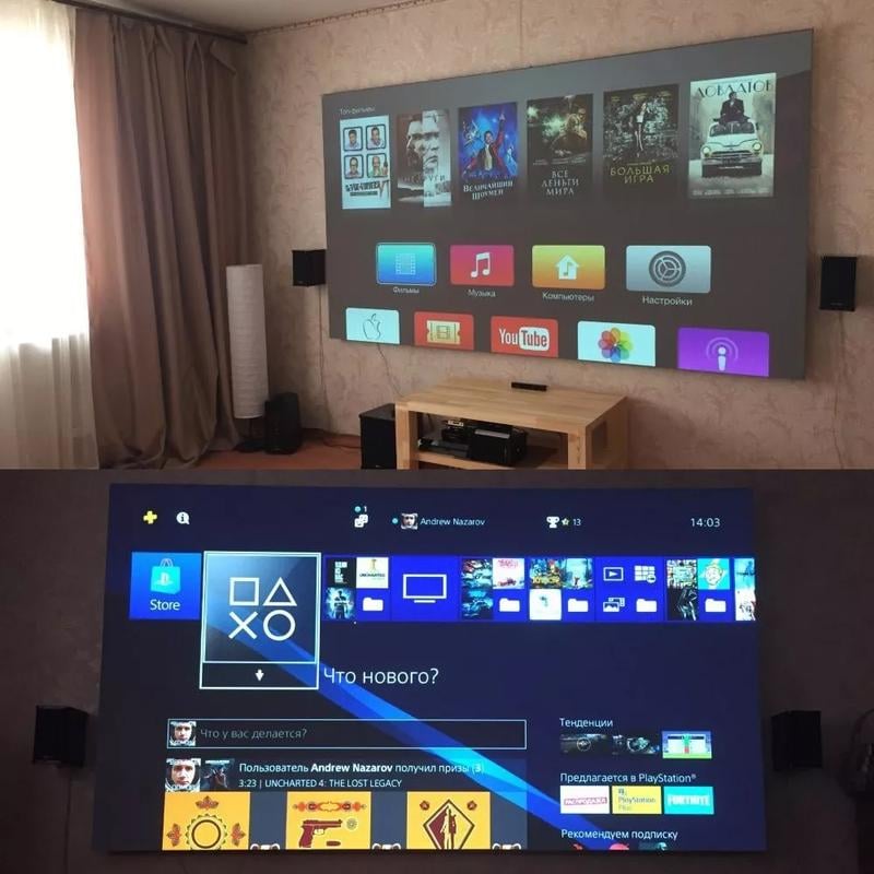 120 Inch Projector Screen, 4K Metal Lightproof Foldable Portable Movie Screen 16:9 for Home Theater Party Office Classroom Outdoor Indoor, Easy Installation with Velcro HD Projector Screen