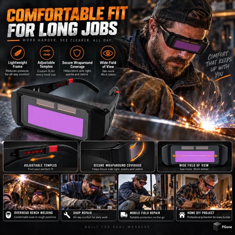 Lightweight welding goggles