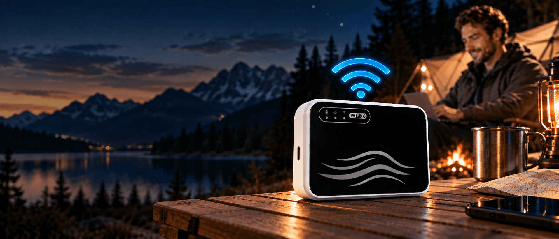Tragbarer WiFi-6-Router