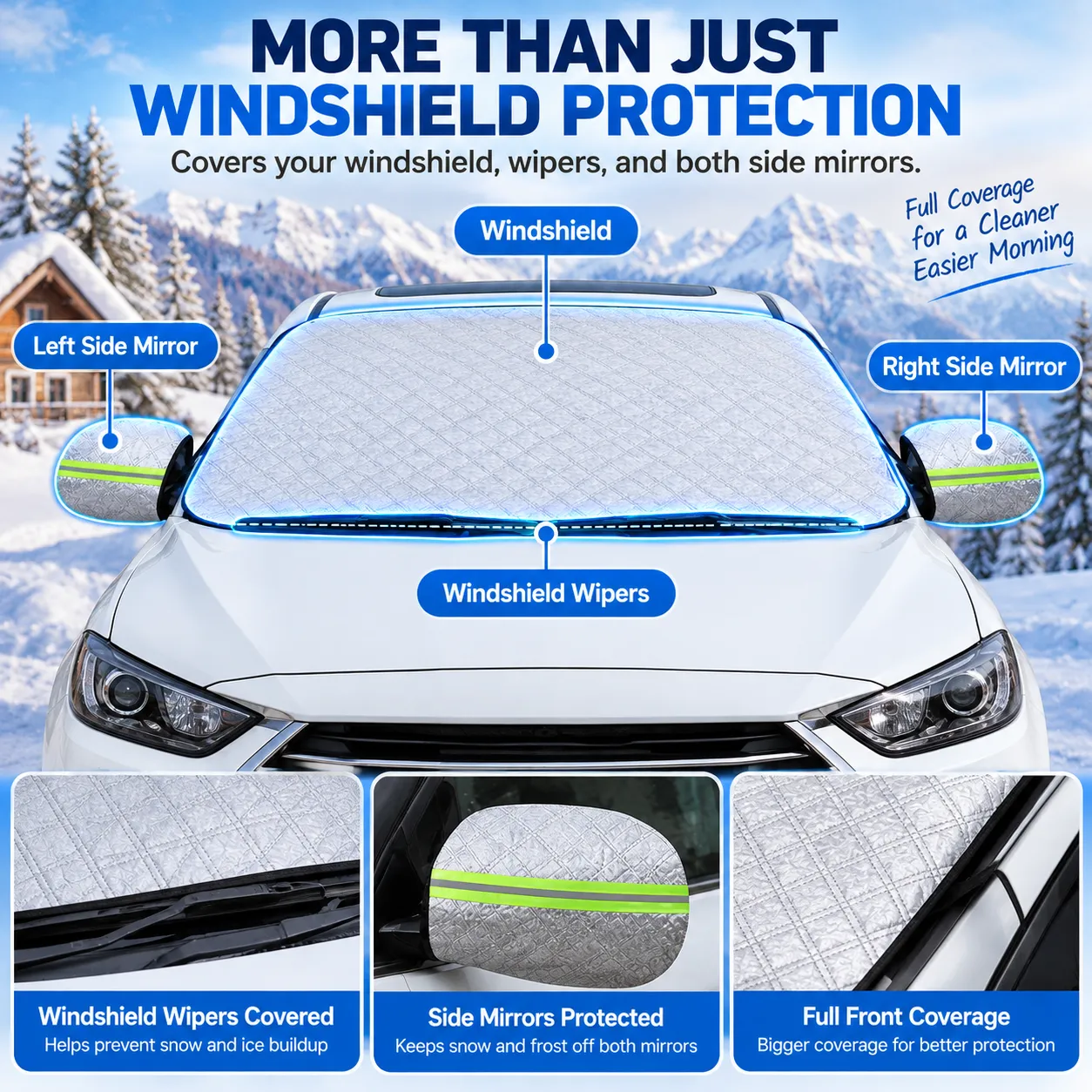 4-layer windshield snow cover product detail