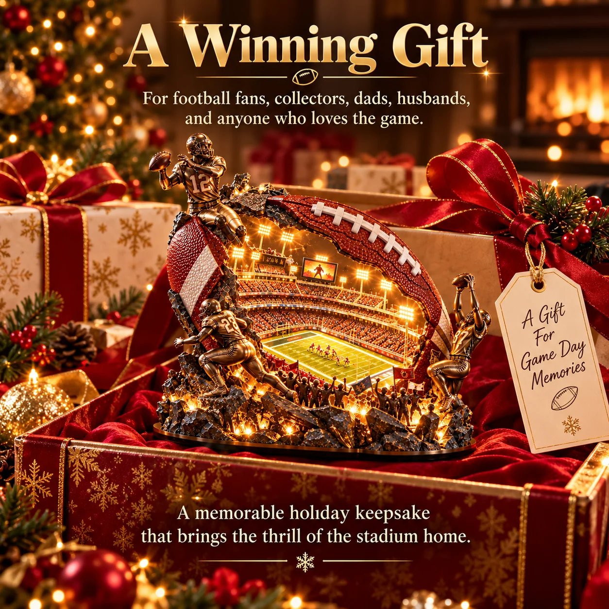 Football stadium collectible gift for football fans