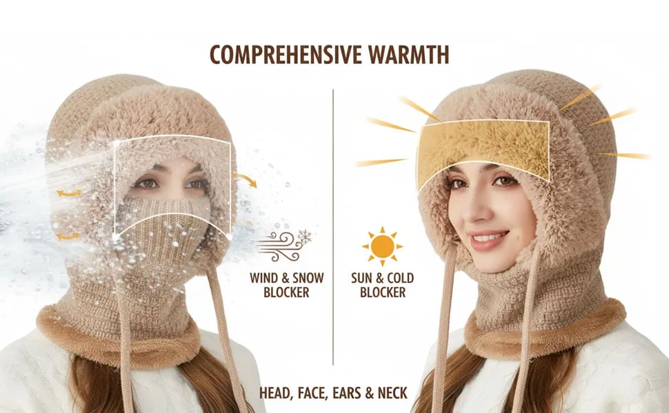 3 in 1 beanie hat