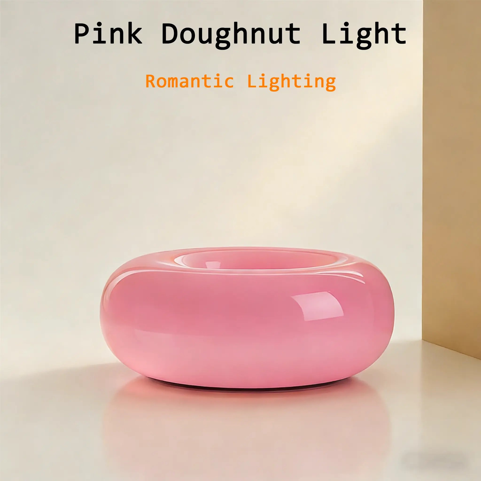 Pink Doughnut LED night lamp