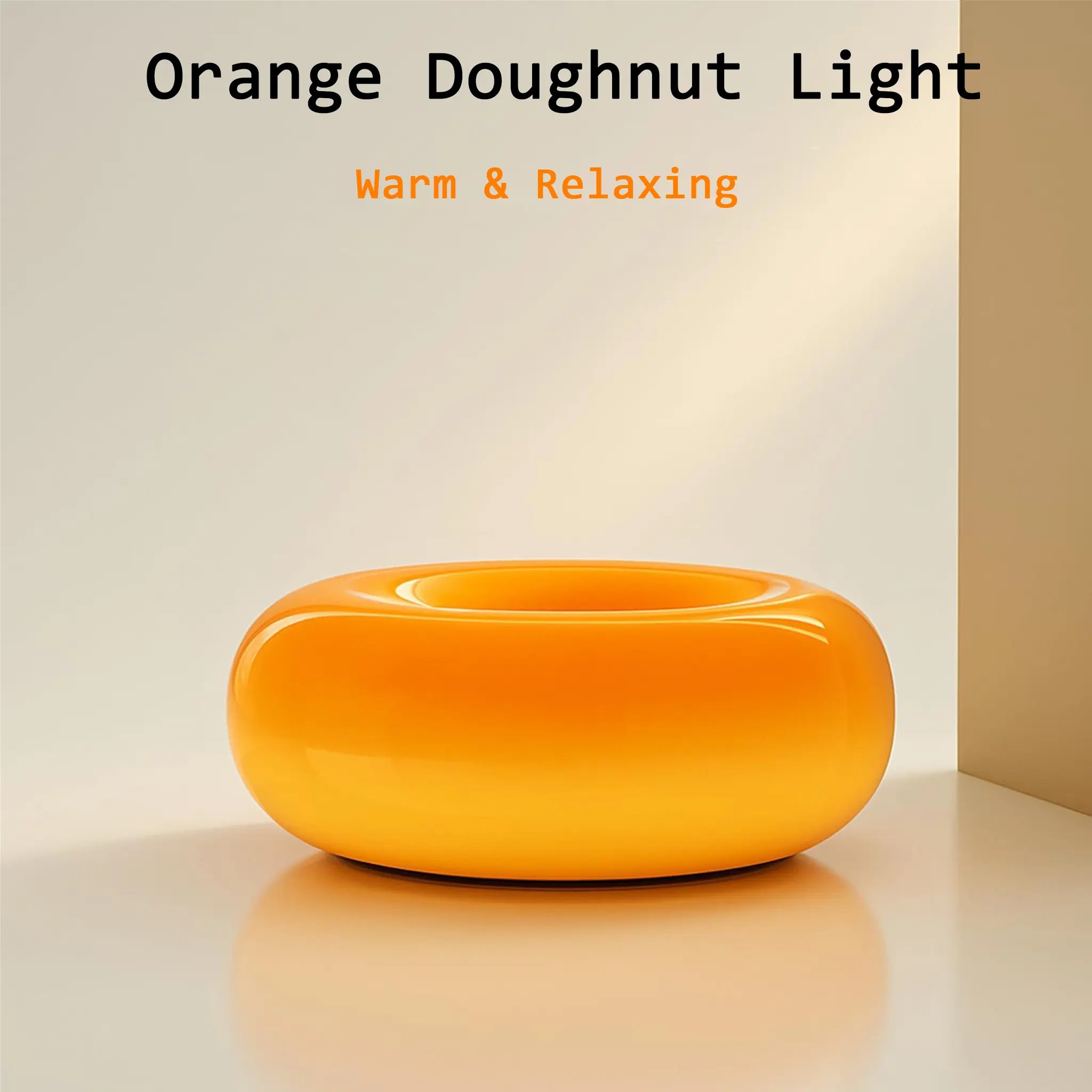 Orange Doughnut LED night lamp