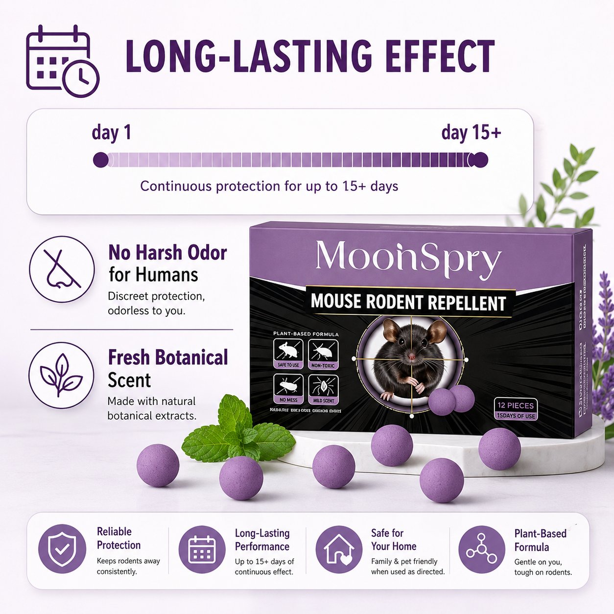 easy placement mouse repellent balls