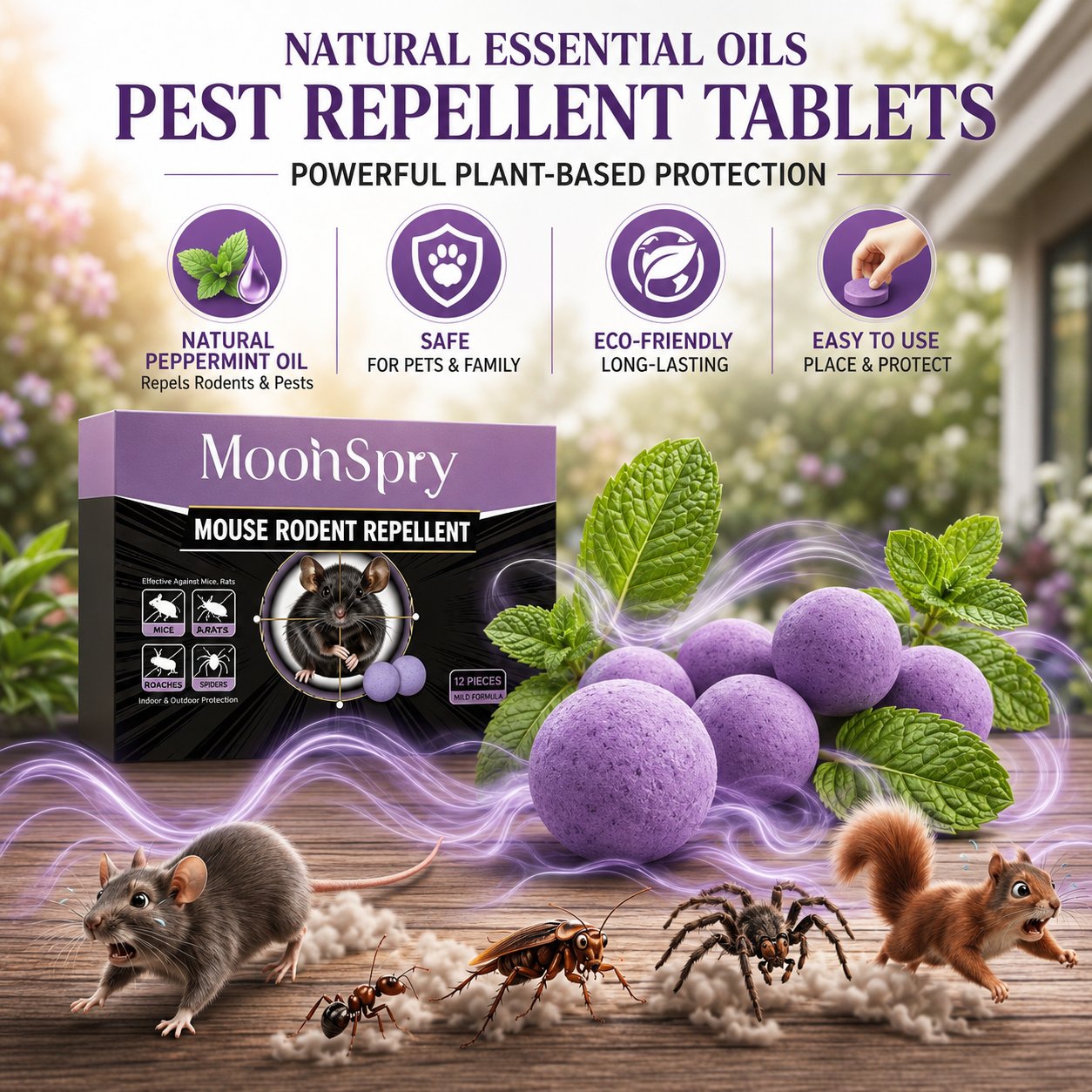 Mouse repellent balls 12 pack main display