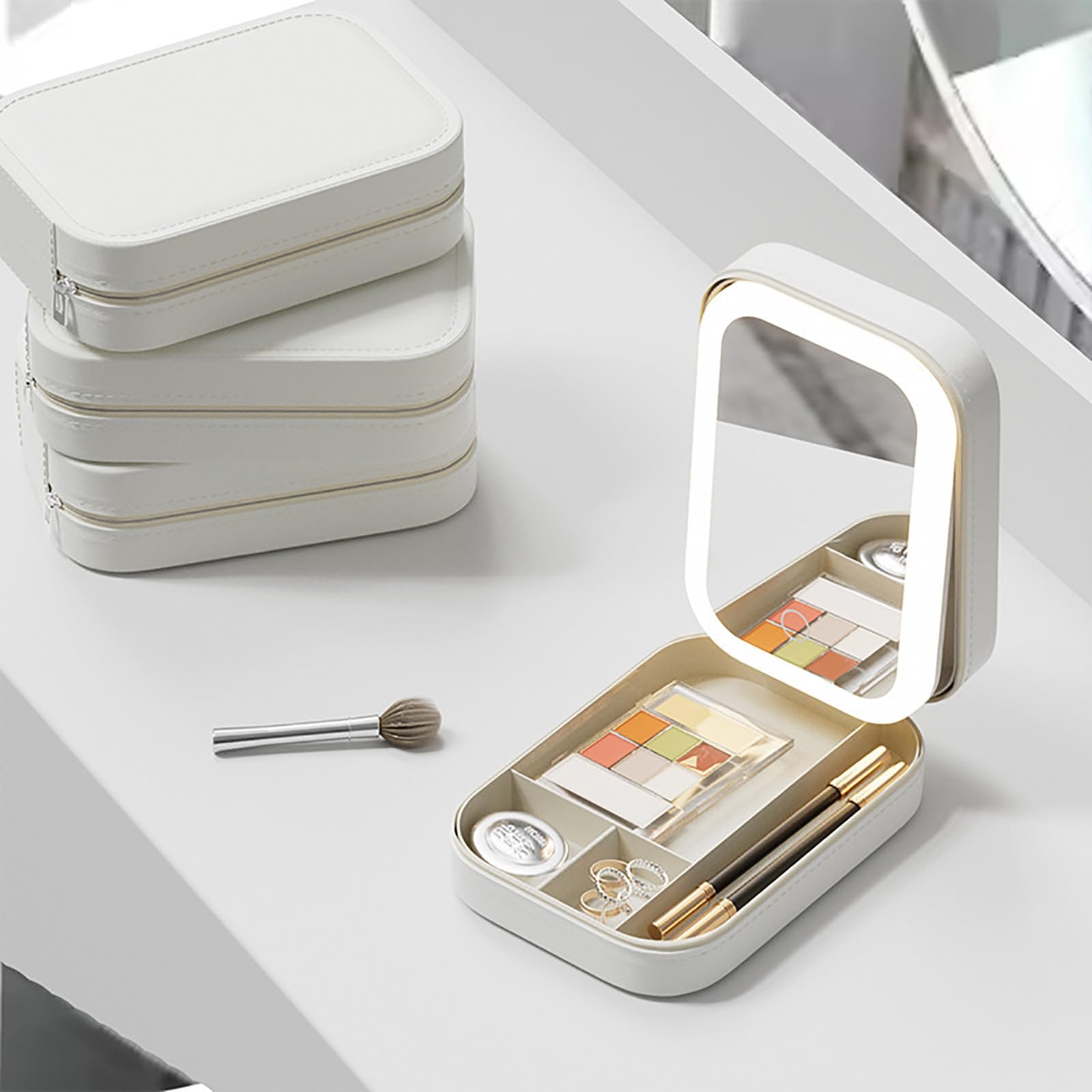 LED makeup bag with mirror