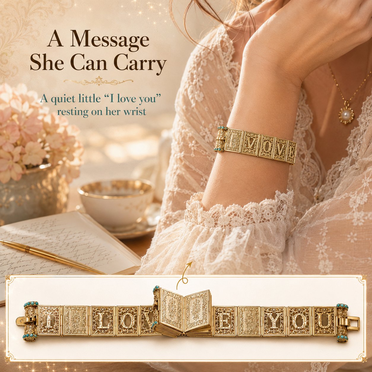 Romantic book bracelet surprise gift