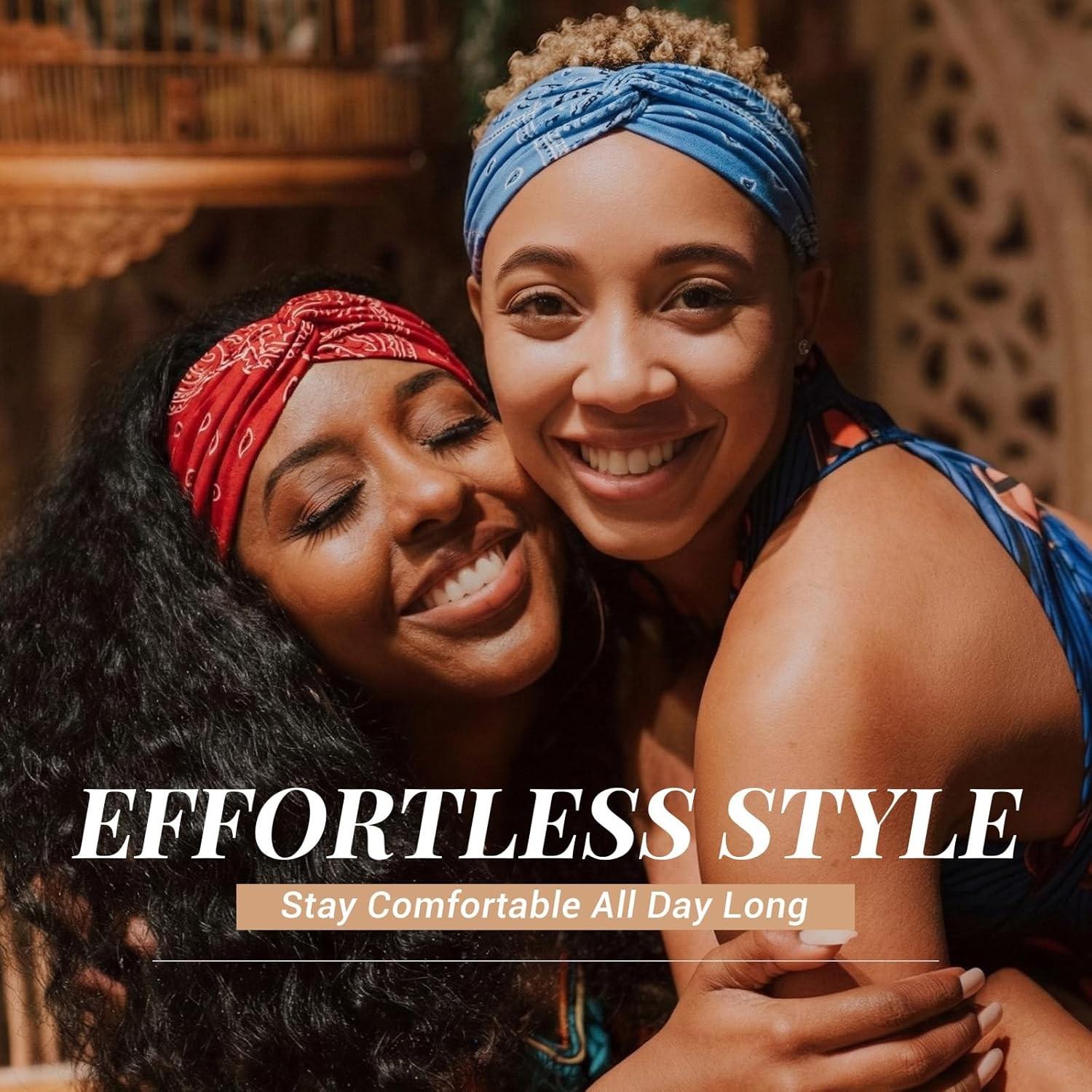 Two styling ways for printed headband