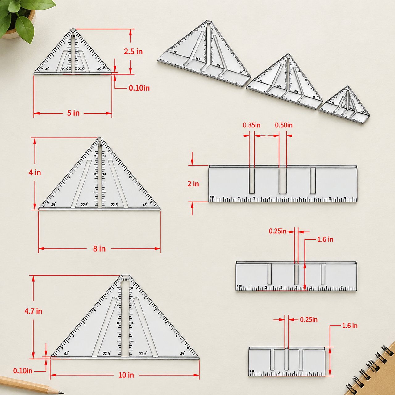 Metalworking square size details