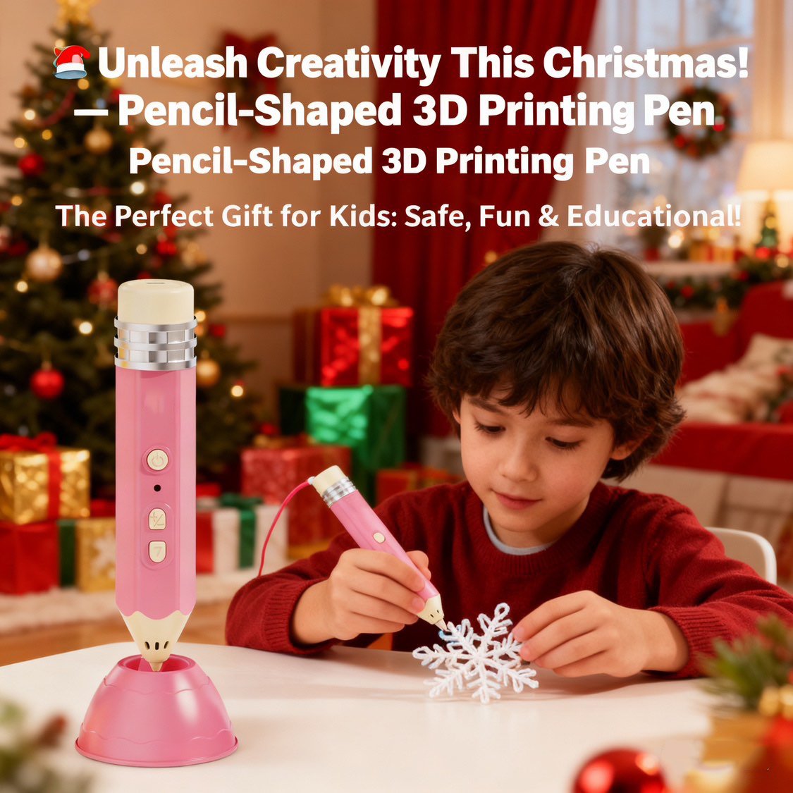 Kids using 3D printing pen