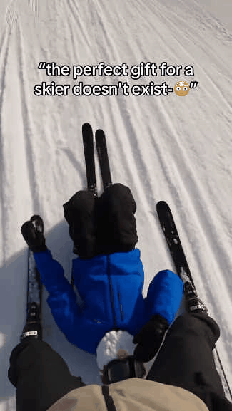 Holiday ski mask video showing a snowy outdoor adventure