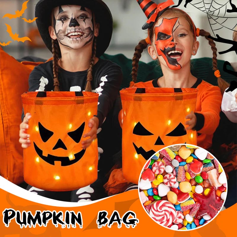 Halloween glowing pumpkin candy handbag