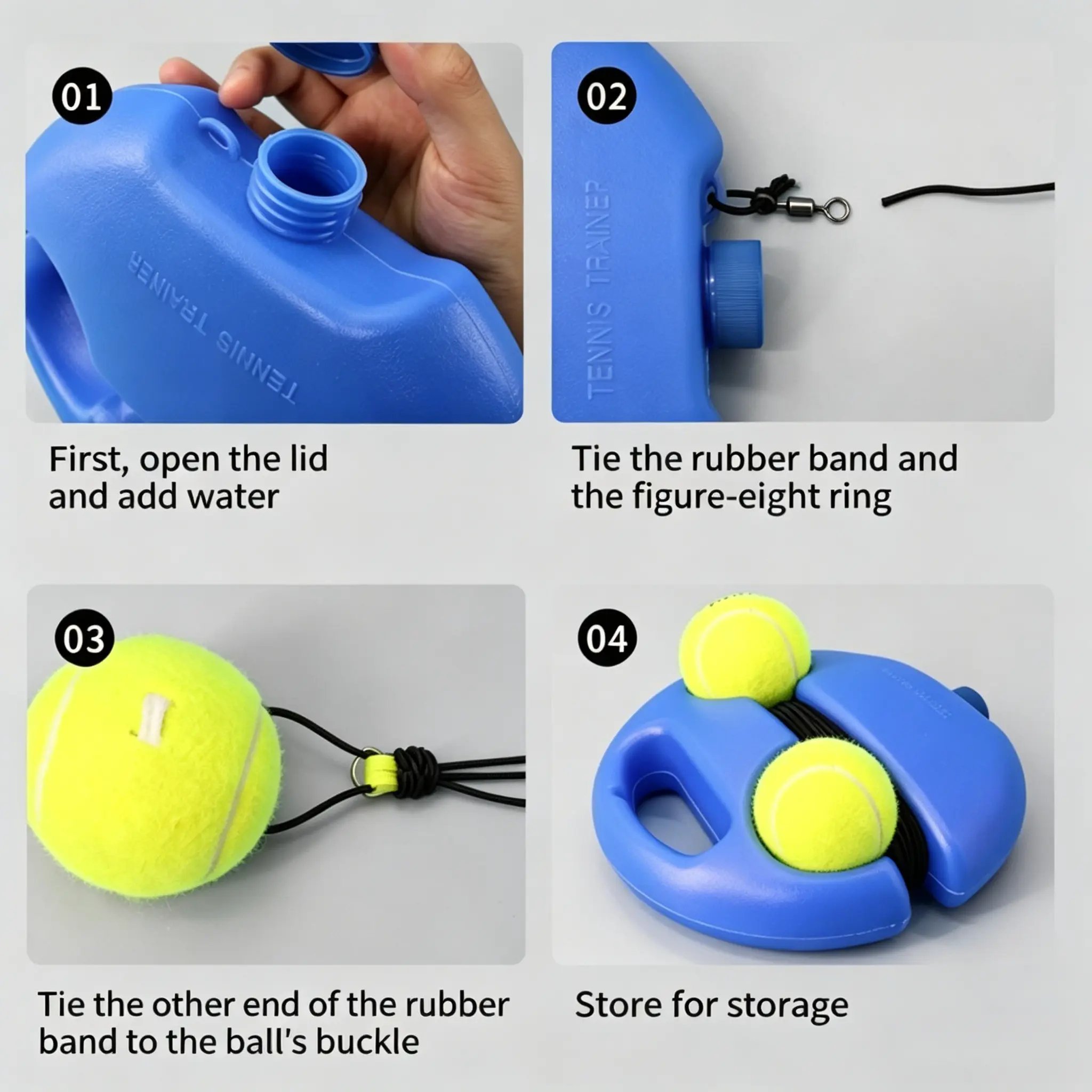 How to set up tennis trainer
