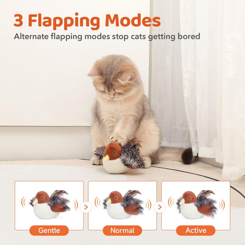 Realistic flying bird cat toy