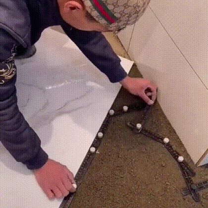 Multi-angle ruler in use