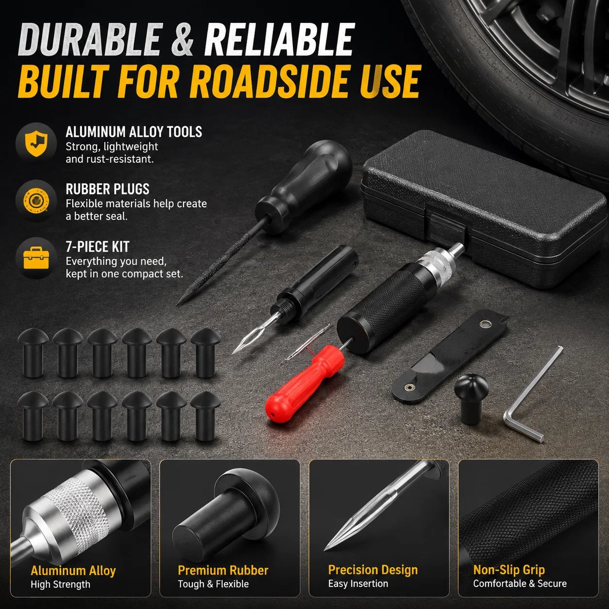 Mushroom tire plug repair system