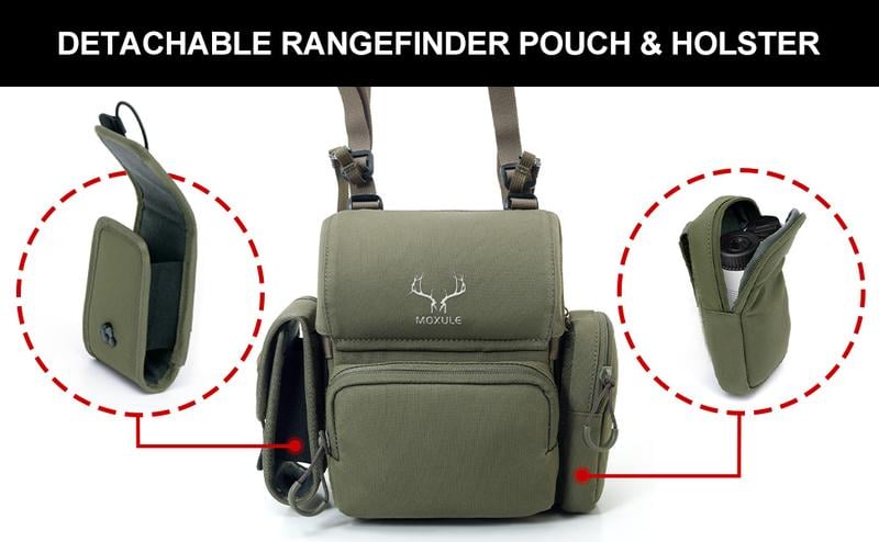 Binocular Harness Chest Pack: Waterproof Bino Case with Rangefinder Pocket for Hunting Birdwatching and Hiking