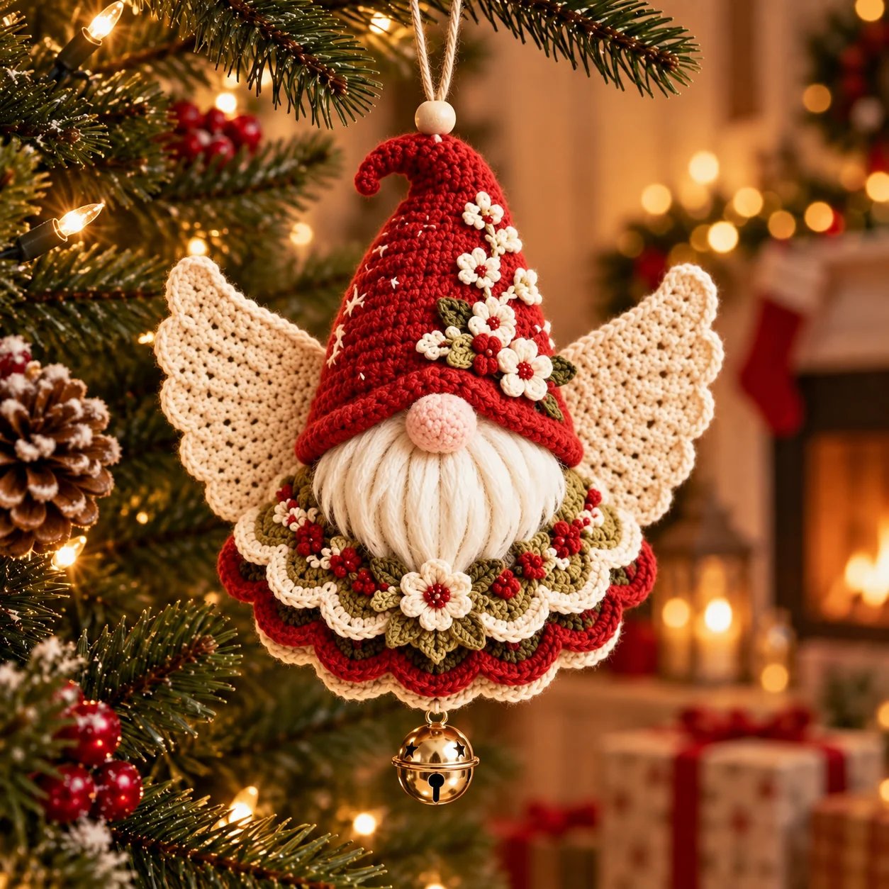 Gnome Angel DIY Crochet Ornament