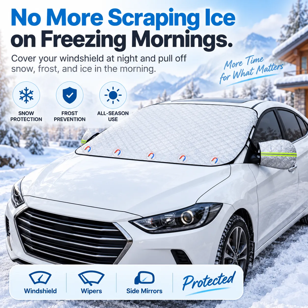 4-layer windshield snow cover product detail
