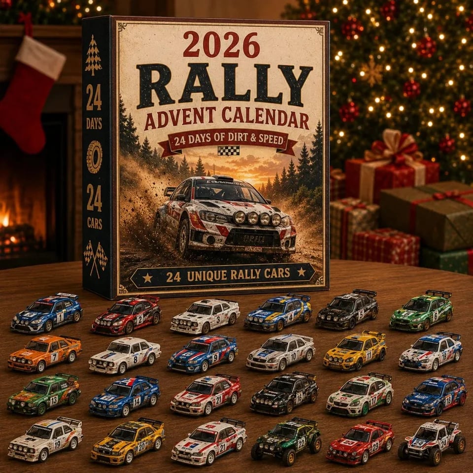 Rally advent calendar in a bright, Christmassy home