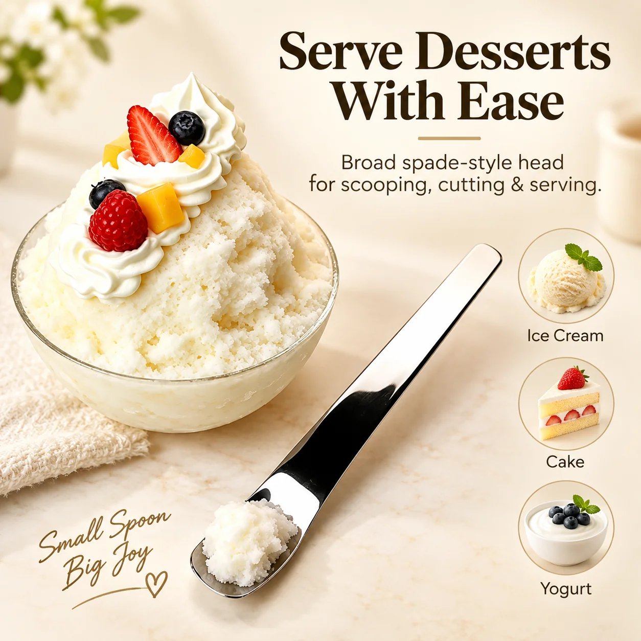 Dessert Spade Spoon in Action