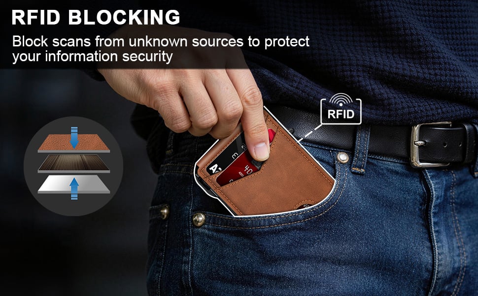 rfid blocking card wallet for men
