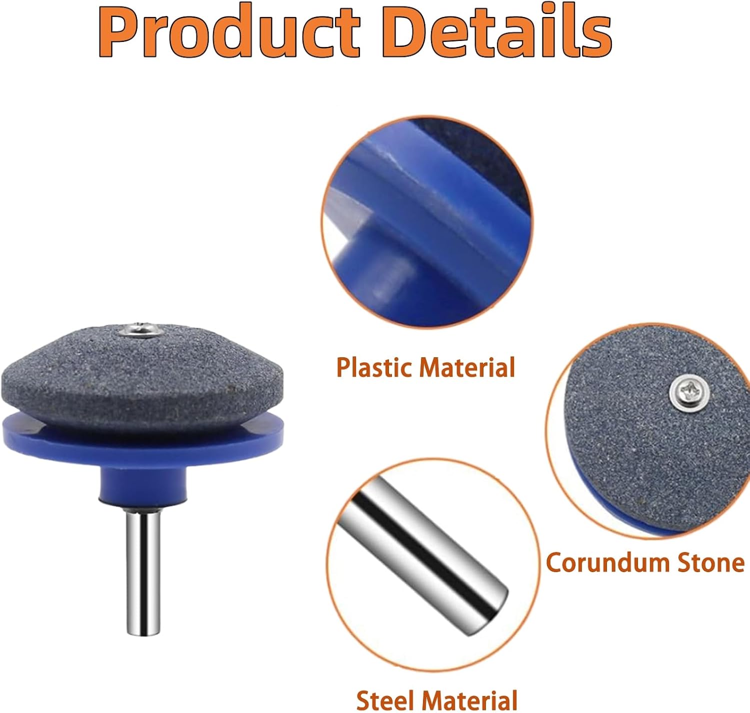 Corundum lawn mower blade sharpener