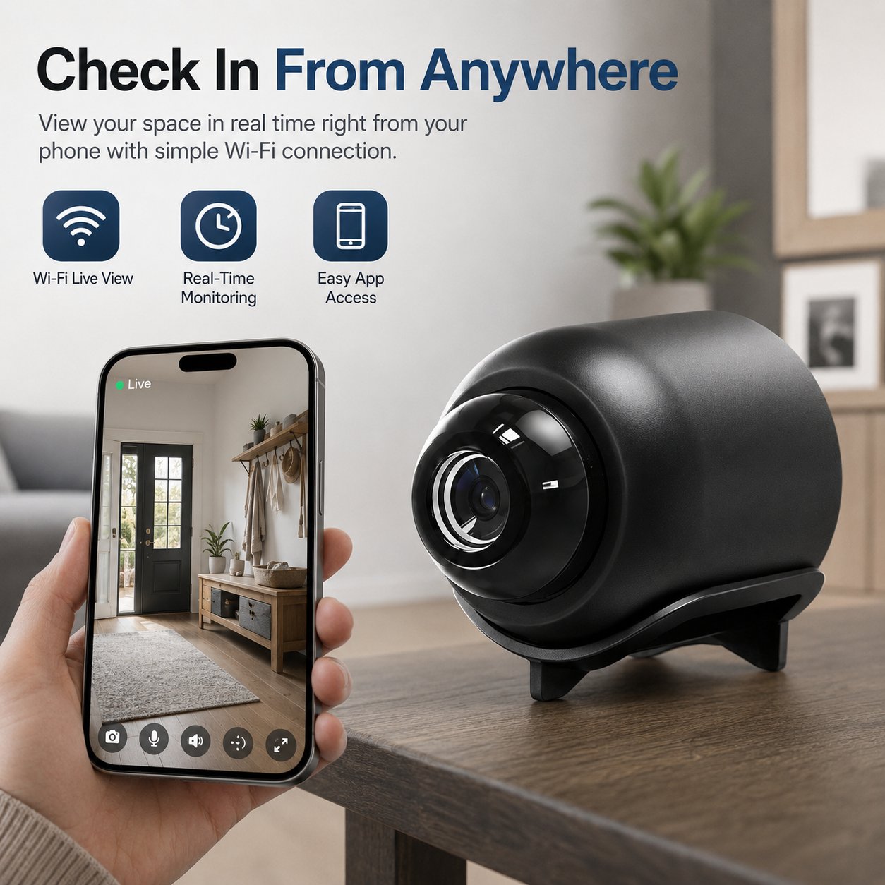 phone remote viewing with X5 Wi-Fi camera