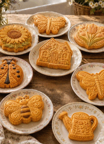 Spring garden mini pie mold collection