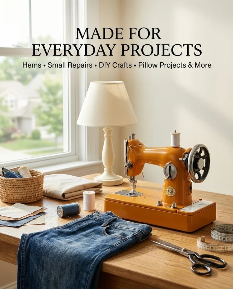 Mini sewing machine for repairs and DIY projects