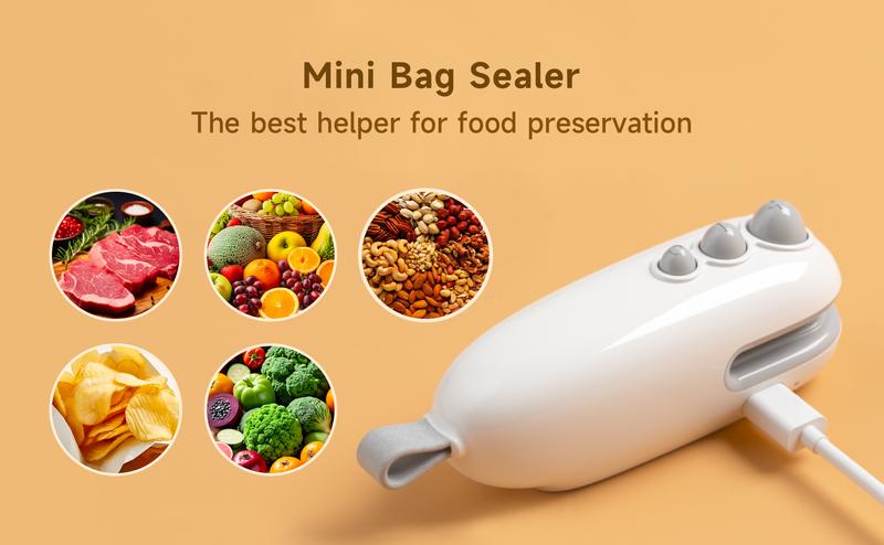 Mini snack bag sealing machine,Portable mini plastic bag sealer 2 in 1, plastic material, rechargeable, suitable for sealing and sealing snacks, coffee and pet food packaging Kitchen Preservation,Gift for Christmas New Year Mini snack bag sealing machine,Portable mini plastic bag sealer 2 in 1, plastic material, rechargeable, suitable for sealing and sealing snacks, coffee and pet food packaging Kitchen Preservation,Gift for Christmas New Year