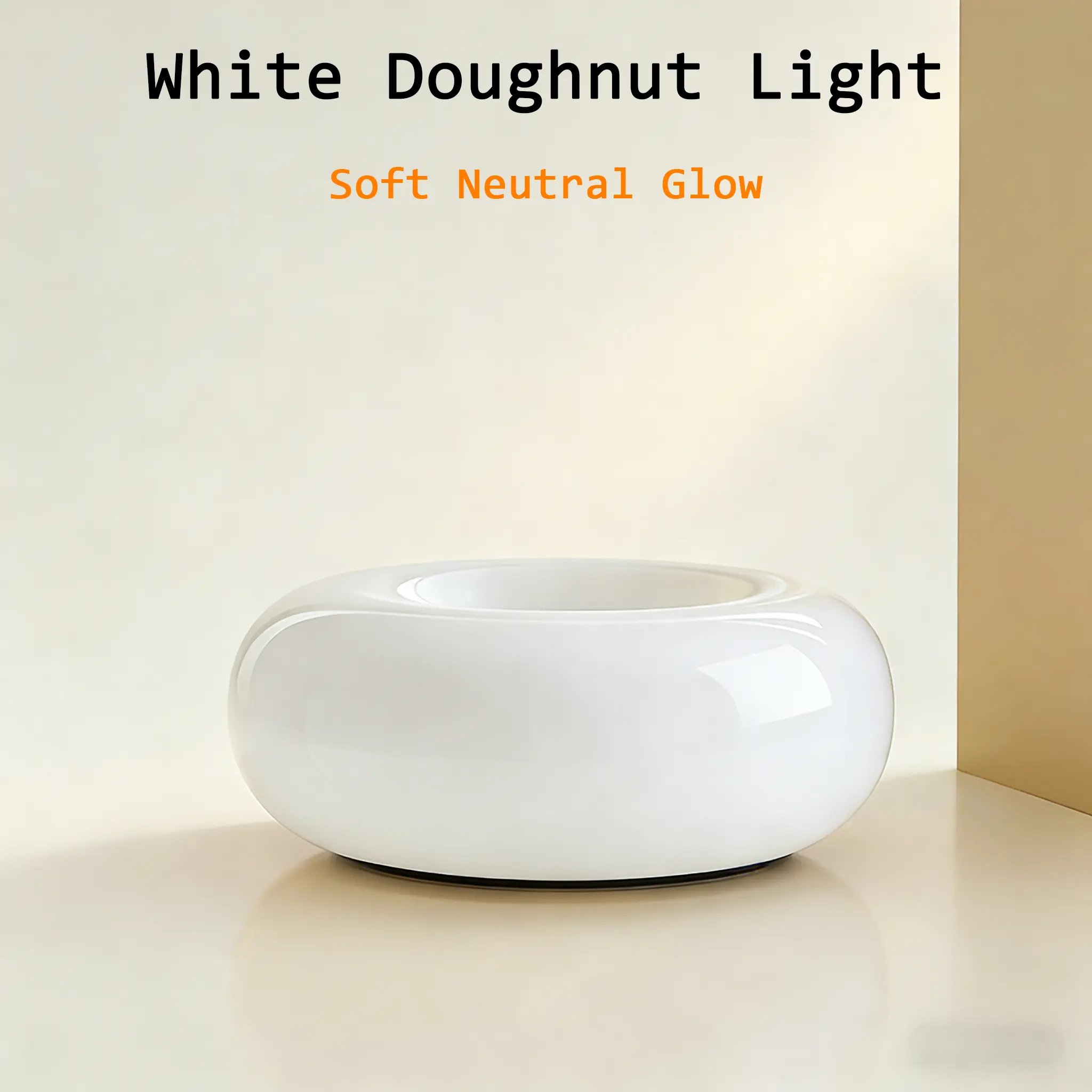 White Doughnut LED night lamp