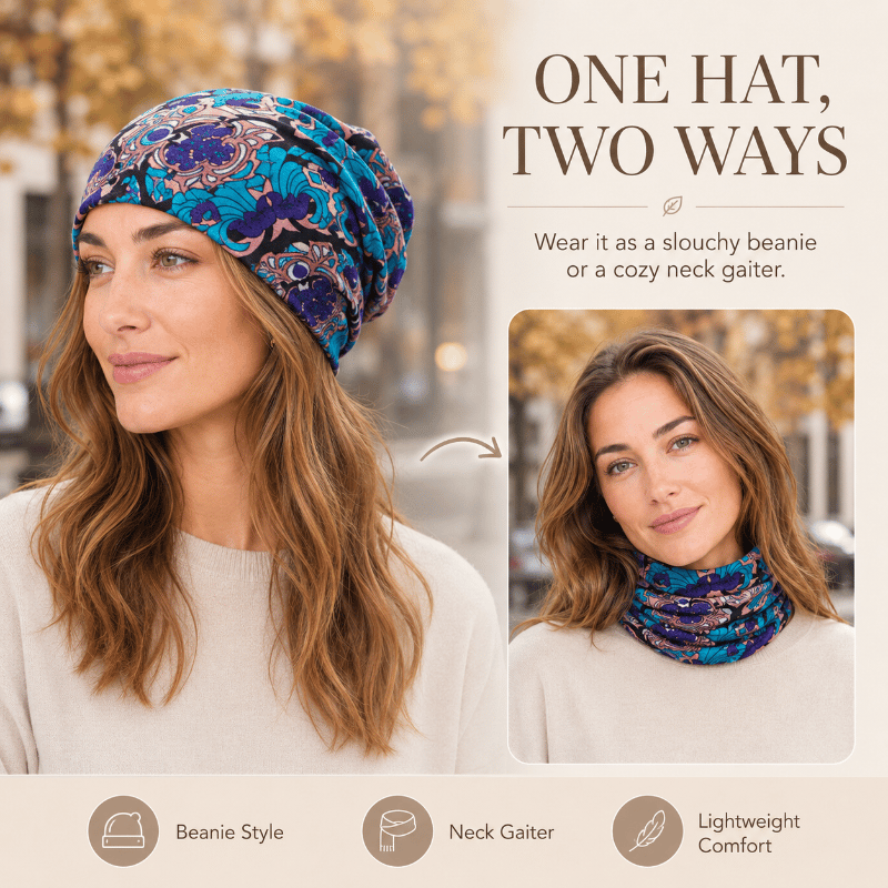 One Hat, Two Ways — Beanie Style and Neck Gaiter