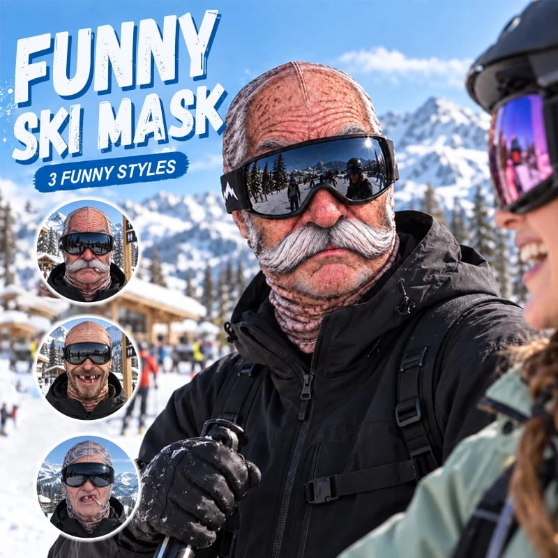 Funny realistic face ski mask for winter outdoor fun