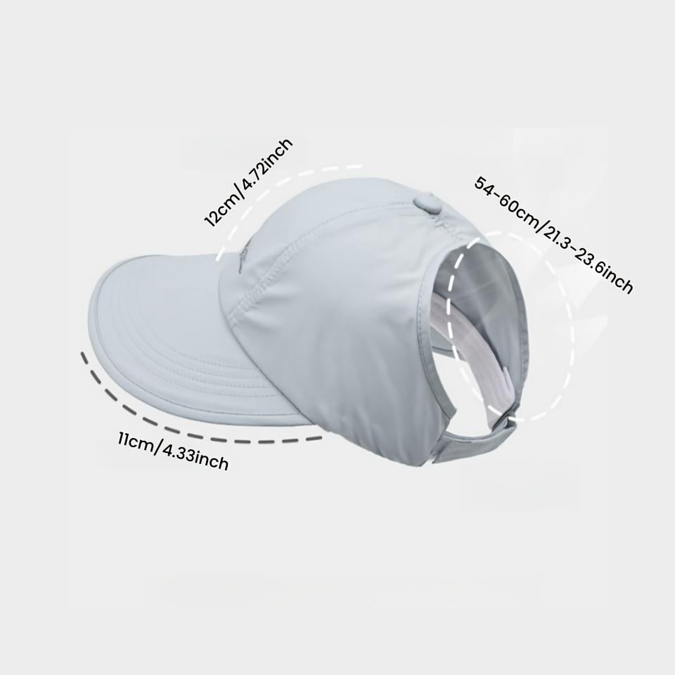 2-Pack UPF Sun Protection Baseball Hat for Men and Women - Lightweight, Adjustable Velcro Closure, Wide Brim Outdoor Sports Hat, All-Season Elastic Design (White/Gray/Black)