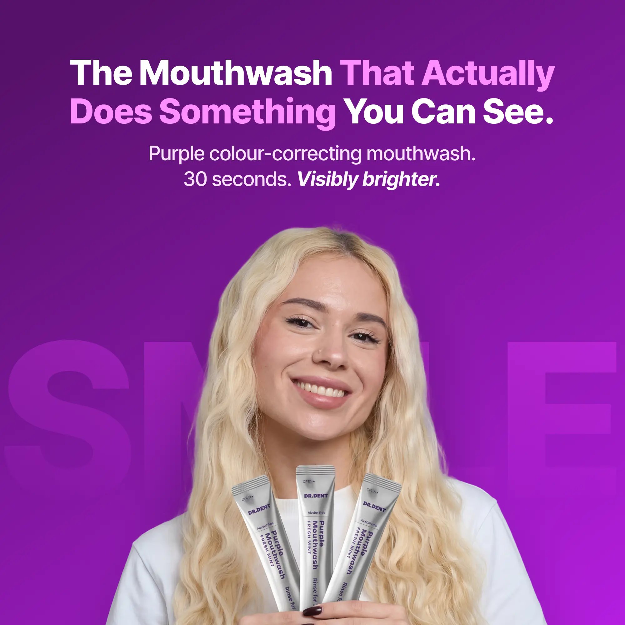 Quick mint mouthwash sachet