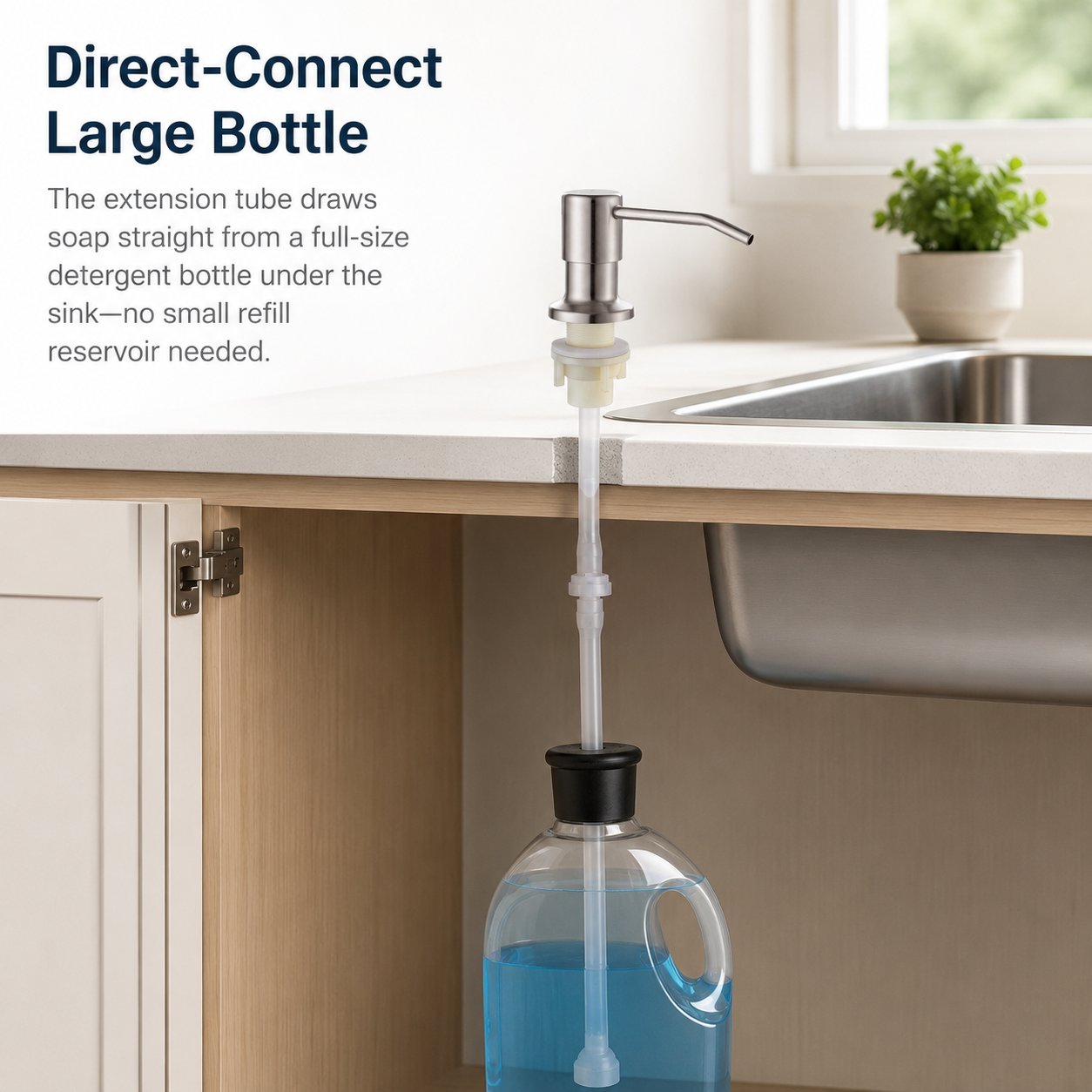 Connects Directly to Soap Bottle