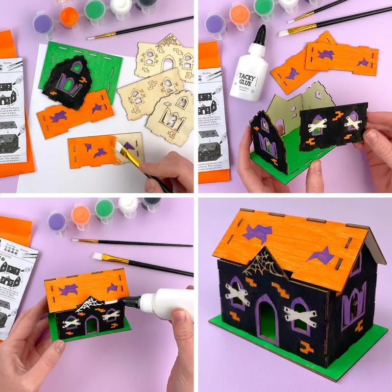 DIY Halloween haunted house craft
