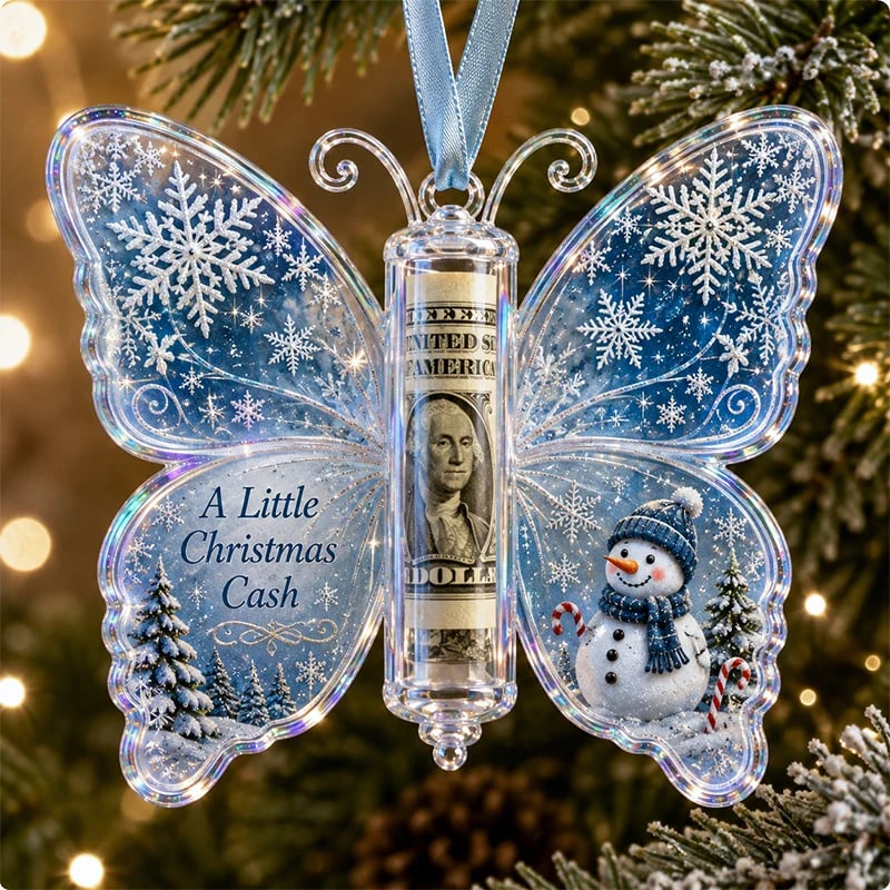 Cash butterfly ornament