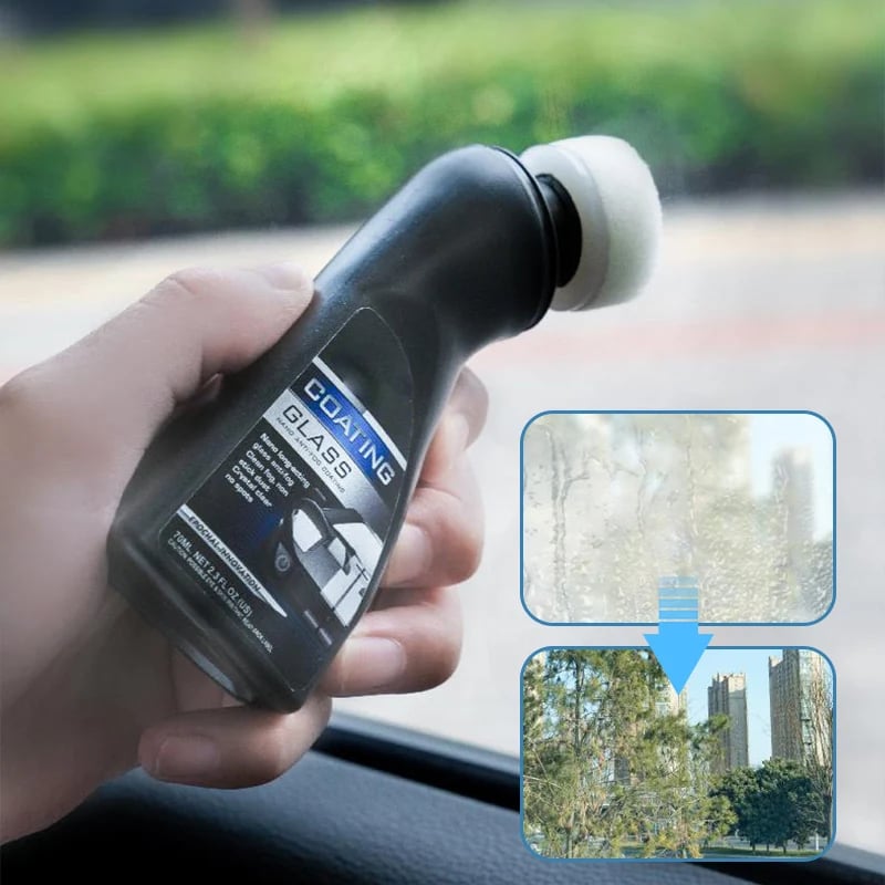 Clear glass after applying anti-fog coating