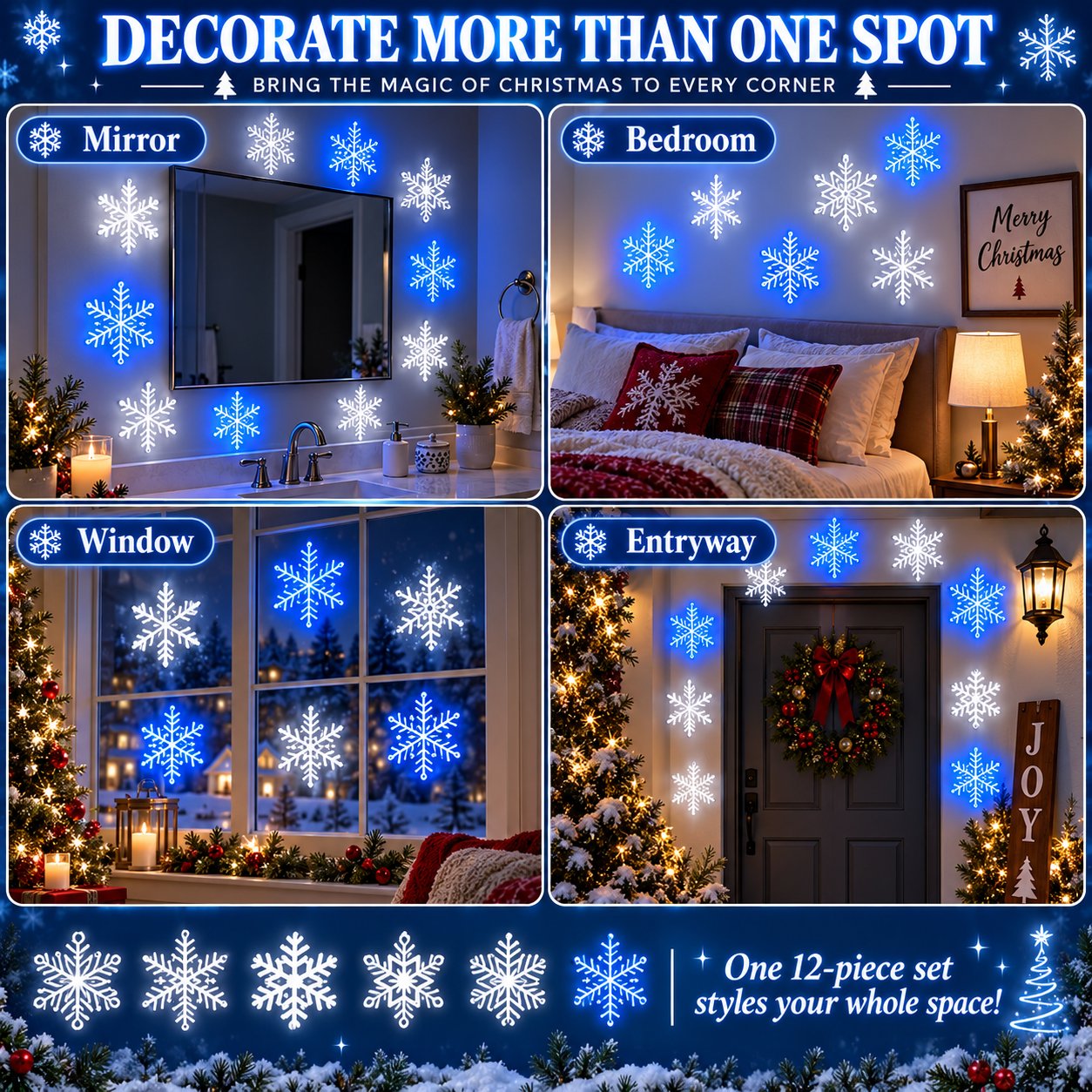 snowflake lights used in multiple home scenes