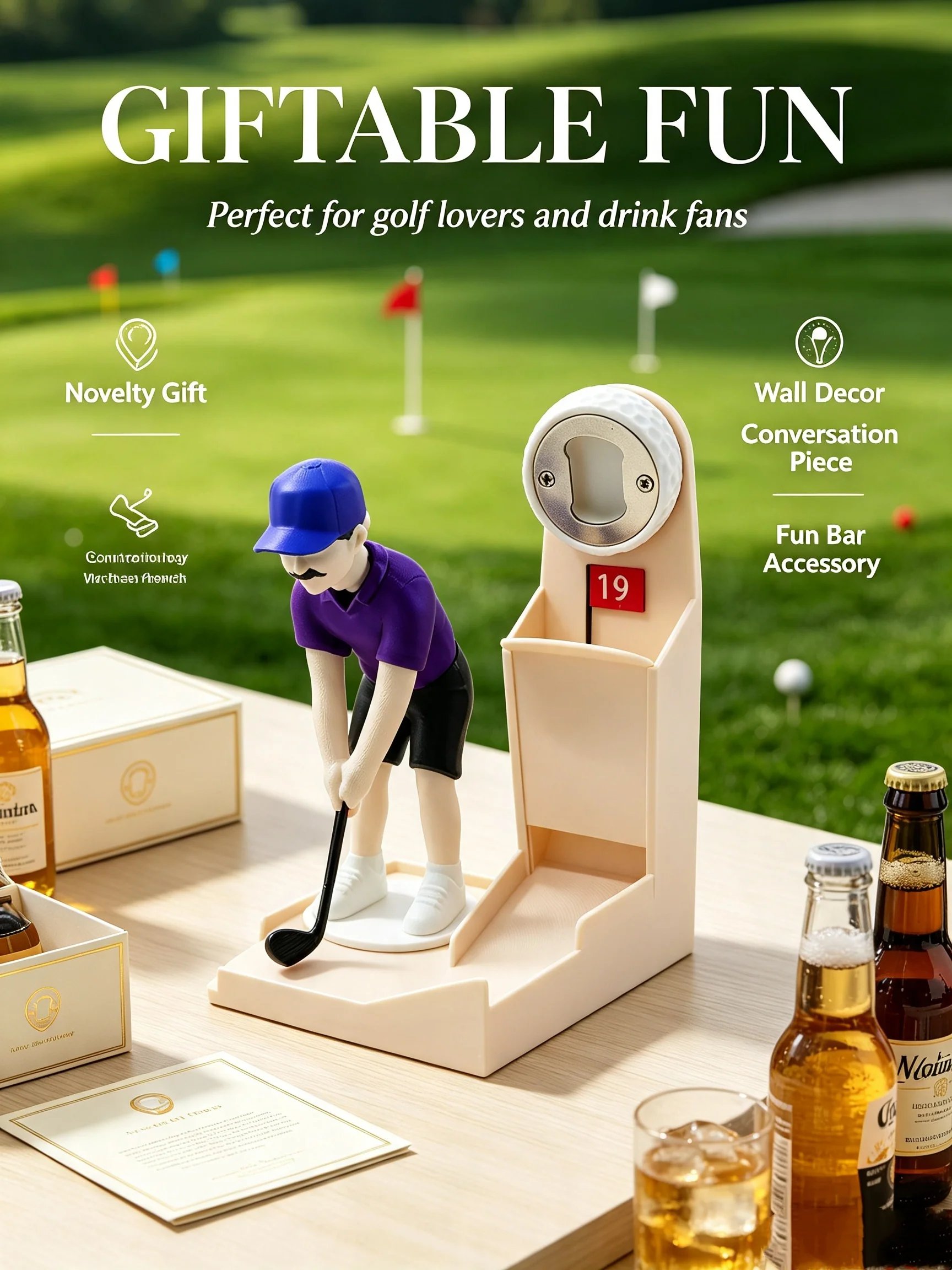 Comfortable grip and bottle-opening details