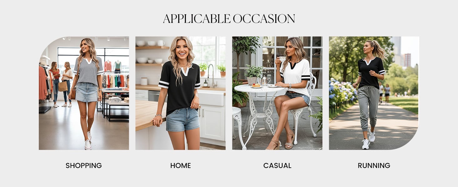 Womens Summer Tops Short Sleeve T-Shirts Casual Basic Tees 2026 Clothes Fashion