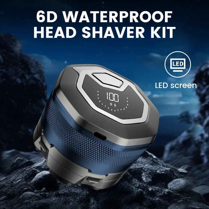 2026 Mega Hot Sale 56%OFF!!!6D Waterproof Head Shaver Kit for Bald Men，Magnetic Cleaning, IPX6 Full Washable【 90 Mins Runtime. Zero Pain! ]