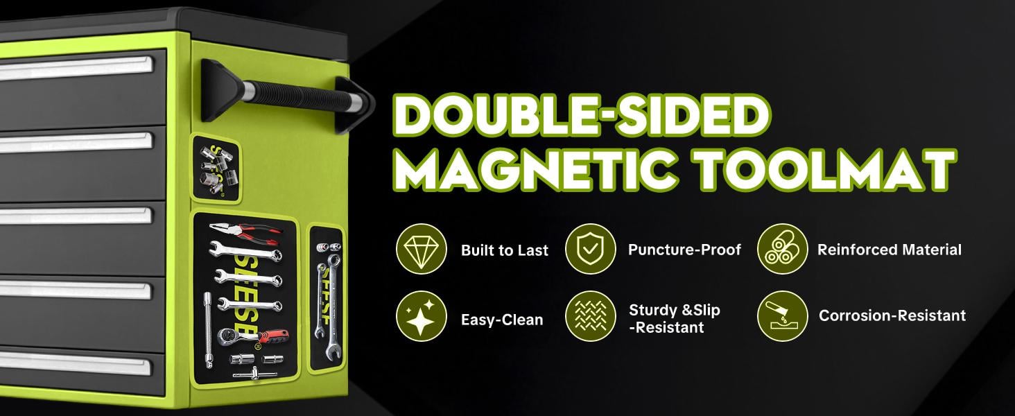 【FathersDayGift】SEESE 3PC Flexible Magnetic Tool Mat & Tray Holder - Magnetic Tool Tray, Flexible Magnetic Mat, PVC & Non-Slip for Garage Workshop, Auto Repair Tools fathersdaygiftideas fathersdaygift