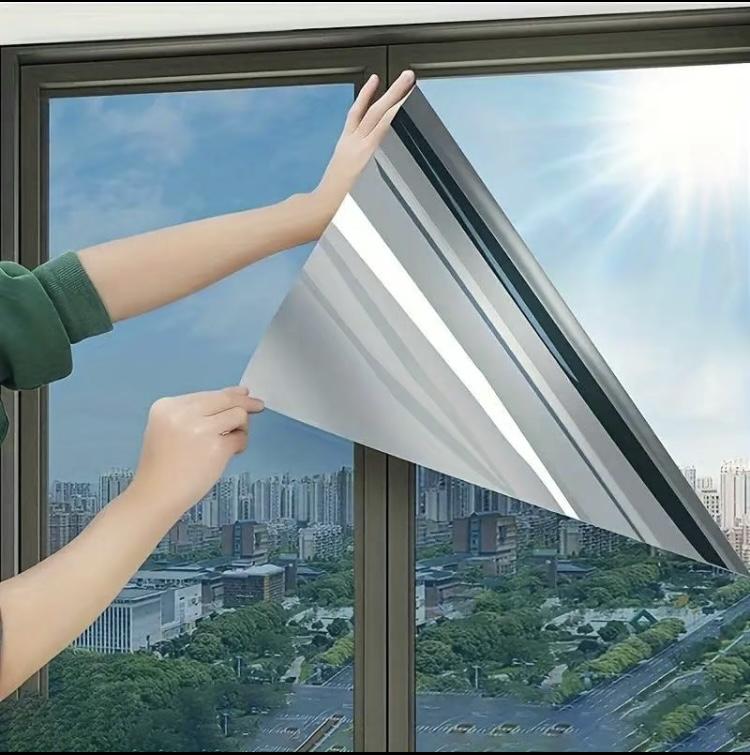 Product Introduction of Window Privacy Film One Way, Reflective Mirror for Daytime Home Office Use, UV Sun Blocking, Heat Control17.5 x 78.74 Inches 8